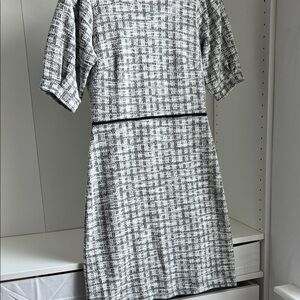 Banana Republic Black and White Tweed Mini Dress